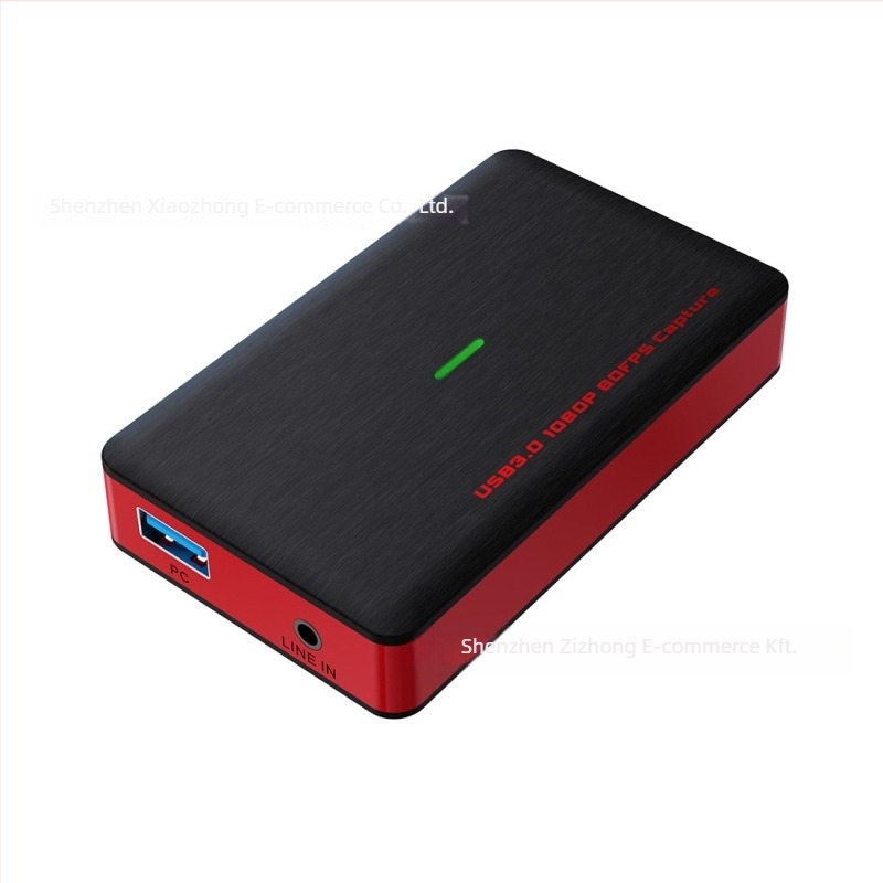 HDMI videó rögzítő kártya 1080P felbontással, USB interfész, ezcap chip, minden operációs rendszerrel kompatibilis, 1 éves garancia.