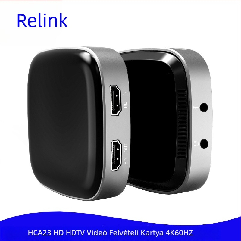 Videó rögzítő kártya HDMI–USB-C 3.1 csatlakozással, 4K60Hz, ITE9323 chip, RL-HCA23-1 modell, kompatibil minden operációs rendszerrel