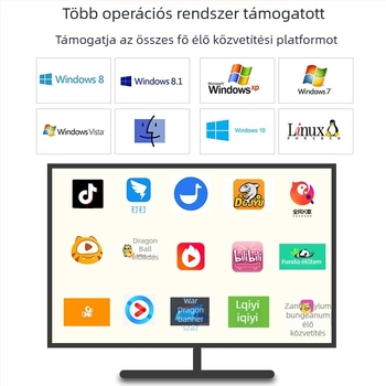 BOWU U3 hanggal HDMI videó rögzítő kártya – 4K60Hz USB, Langxun chip, Windows kompatibil, Switch/PS4 élő közvetítéshez