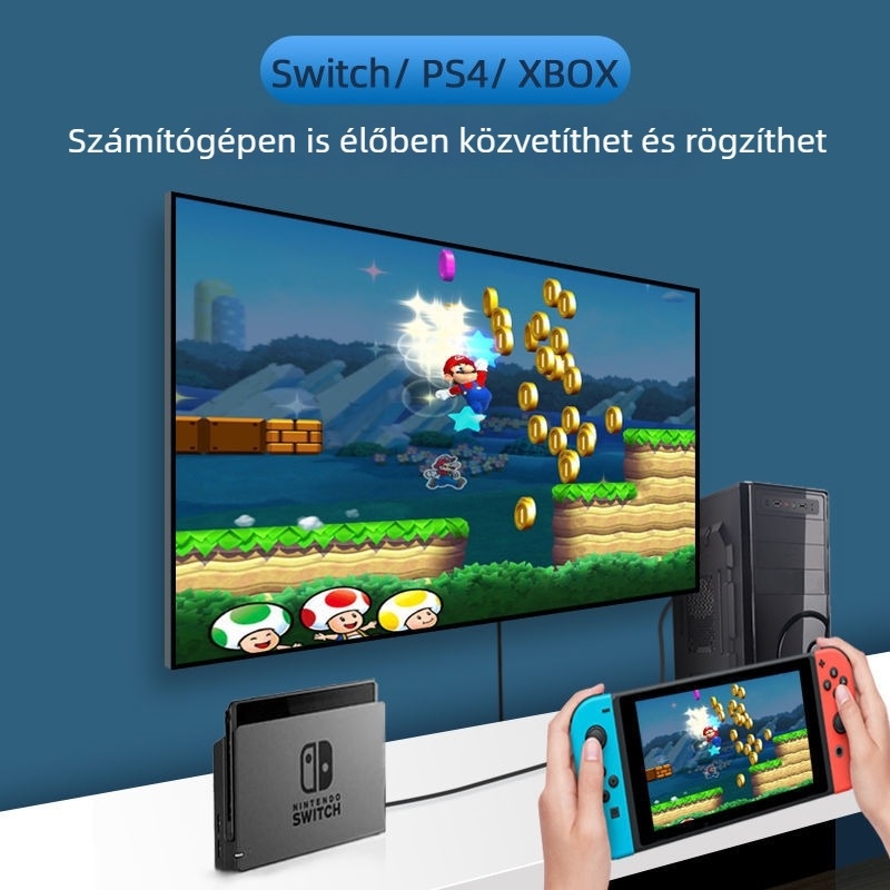 USB Videó Felvevő Kártya - 1080P Streaming, USB Interfész, Windows Kompatibilitás, 1 év garancia