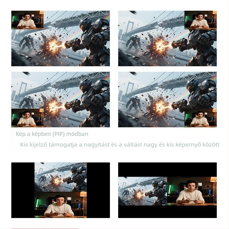 Két HDMI rendező kapcsoló élő közvetítéshez, kétkamerás zökkenőmentes váltás, felvételkártya kép- és kép funkcióval, 1080P60Hz, HDMI interfész, modell Dbt2-1, minden operációs rendszerrel kompatibilis, 1 év garancia