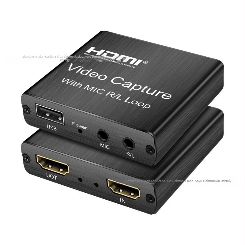 HDMI USB 2.0 videófelvételi kártya AY 013, 1080p, USB interfész, Mac OS kompatibilis
