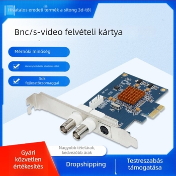 Videó rögzítő kártya T103 CVBS/S-Video/BNC bemenetekkel, PCIe interfész, 720×576 felbontás, Windows/Linux