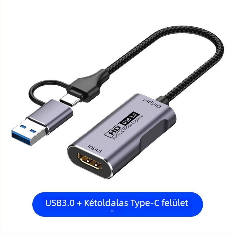 Video rögzítő kártya C36, 1080p60, USB interfész, minden operációs rendszerrel kompatibilis, OEM lehetőség