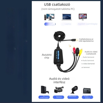 USB videókártya SLMC102 – 1080P, USB interfész, MS2107 chip, minden operációs rendszerrel kompatibilis