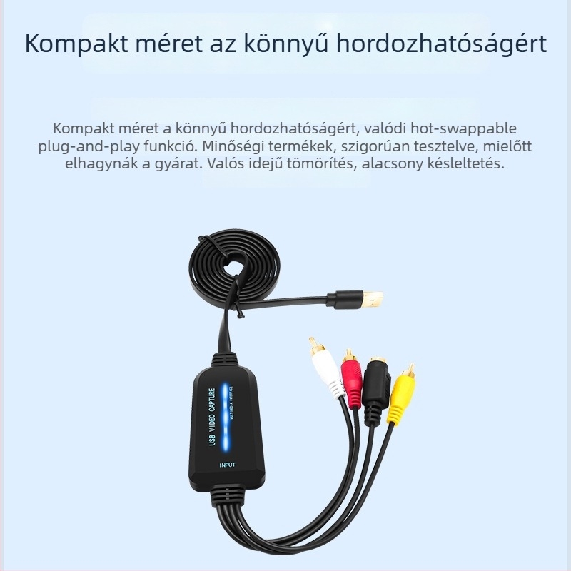 USB videókártya SLMC102 – 1080P, USB interfész, MS2107 chip, minden operációs rendszerrel kompatibilis
