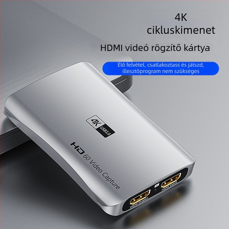 USB 3.0 rögzítő kártya 4K, YUY2, Ms2131 chip, 1 év garancia