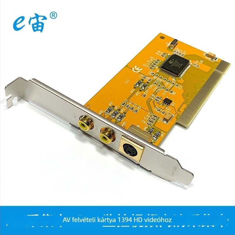 AV-1394 rögzítő kártya – 878A (Philips) chip, PCI interfész, 640x480 felbontás, Windows-kompatibilis