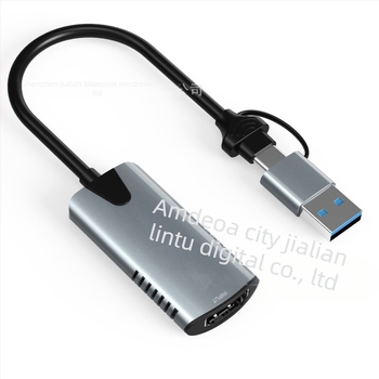 USB-C–HDMI videó rögzítő Hu-04A, MS2109 chip, HDMI interfész, 1080P60 kimenet, Windows-kompatibilis, 1 év garancia