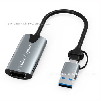 USB-C–HDMI videó rögzítő Hu-04A, MS2109 chip, HDMI interfész, 1080P60 kimenet, Windows-kompatibilis, 1 év garancia
