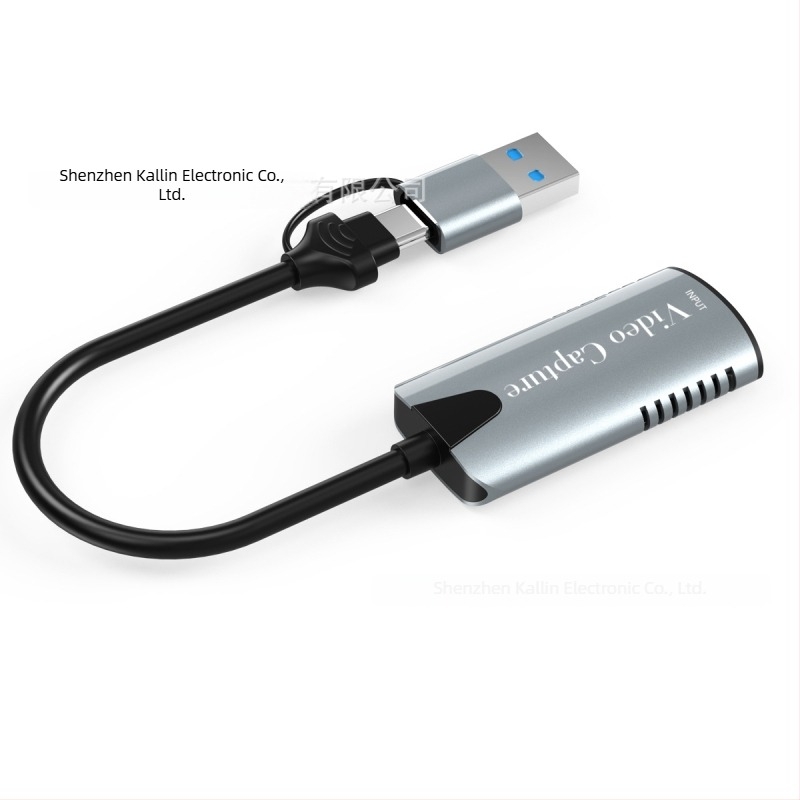 USB-C–HDMI videó rögzítő Hu-04A, MS2109 chip, HDMI interfész, 1080P60 kimenet, Windows-kompatibilis, 1 év garancia