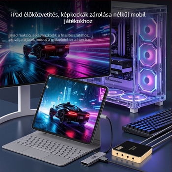 Video rögzítő kártya 4K60Hz, 2131s chip, HDMI/USB interfész, kompatibil minden operációs rendszerrel, 1 év garancia
