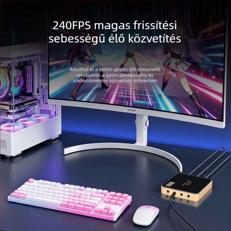 Video rögzítő kártya 4K60Hz, 2131s chip, HDMI/USB interfész, kompatibil minden operációs rendszerrel, 1 év garancia