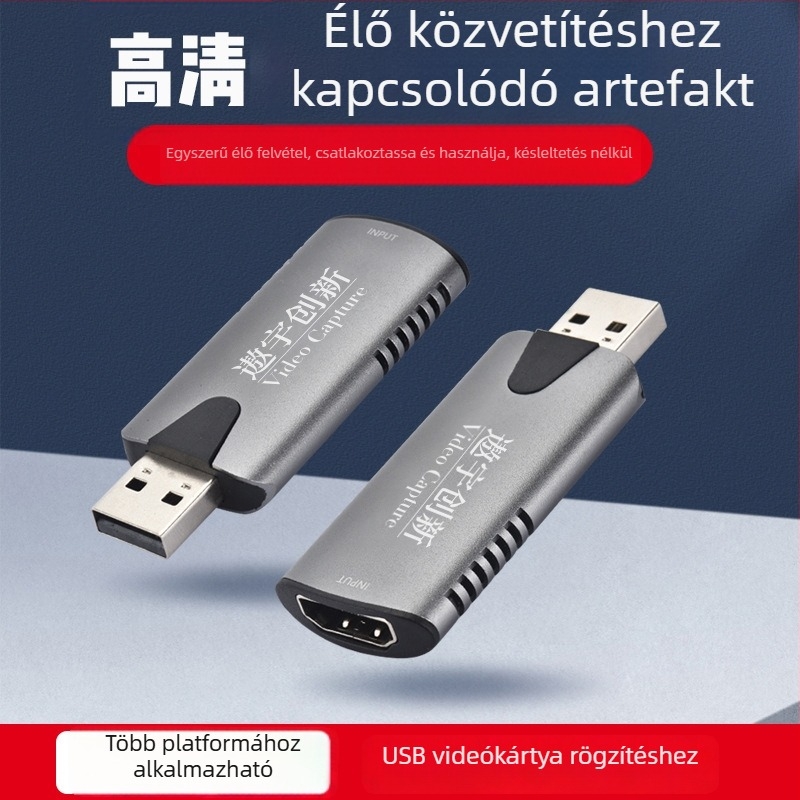 Aoyu Innovation HDMI videó rögzítő kártya USB-hoz — 1080p, MS2109 chip, modell HU-03