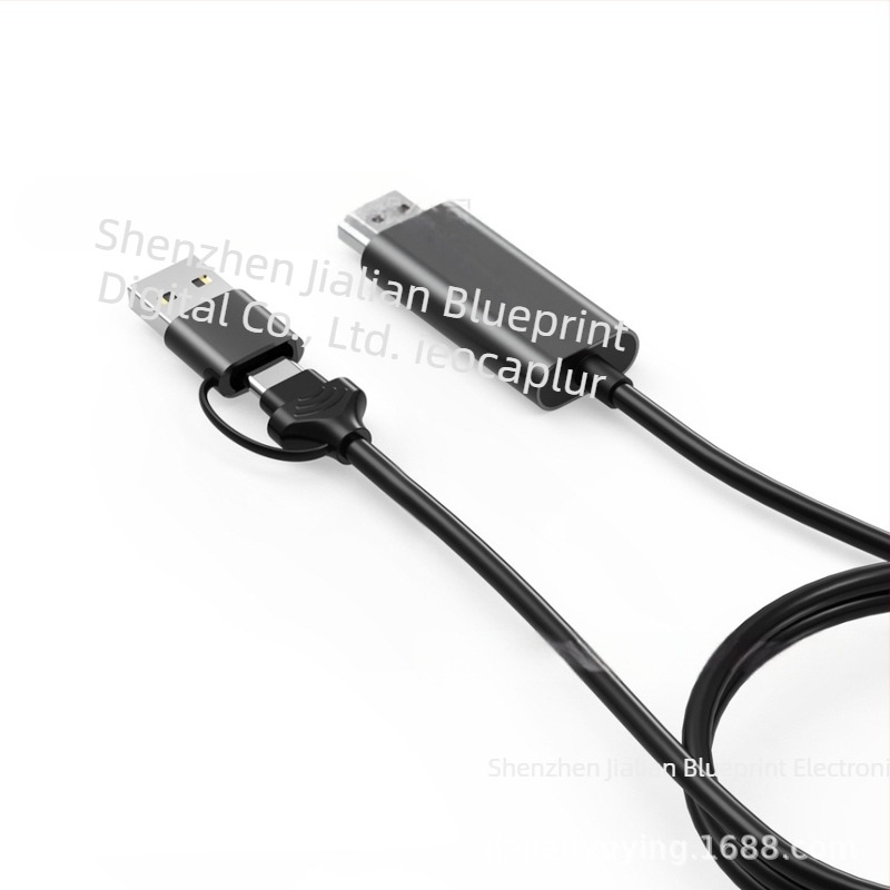 USB-C 4K60Hz HDMI videó rögzítő kártya, 2 m kábellel, MS2109 chip, Linux kompatibilis