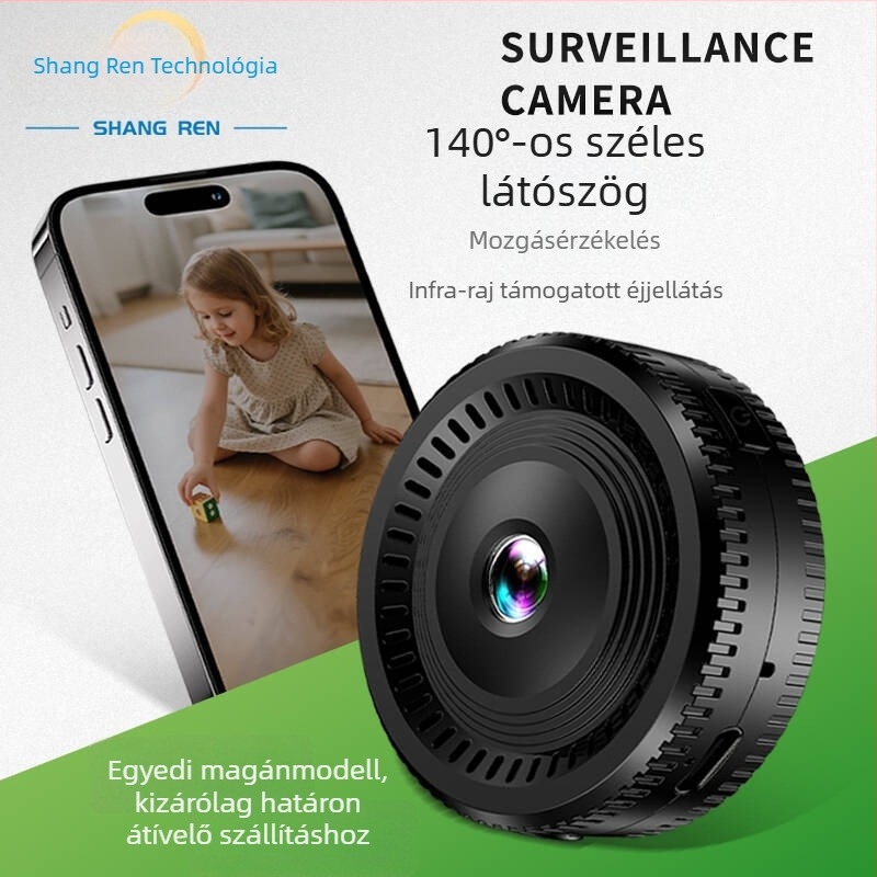 C8 kompakt kamera 1080p felvétellel, infravörös éjszakai látás, Wi-Fi, TF-kártya tárolóval, videófelvétel és fényképezés