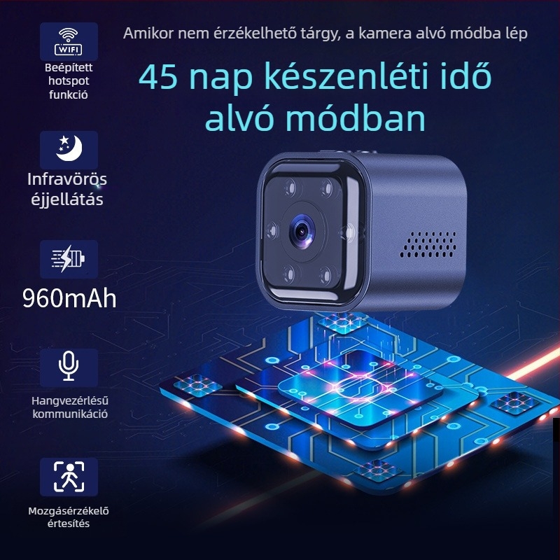 Kültéri HD Wi-Fi kamera kétirányú interkommal, AS03, TF-kártya-tároló