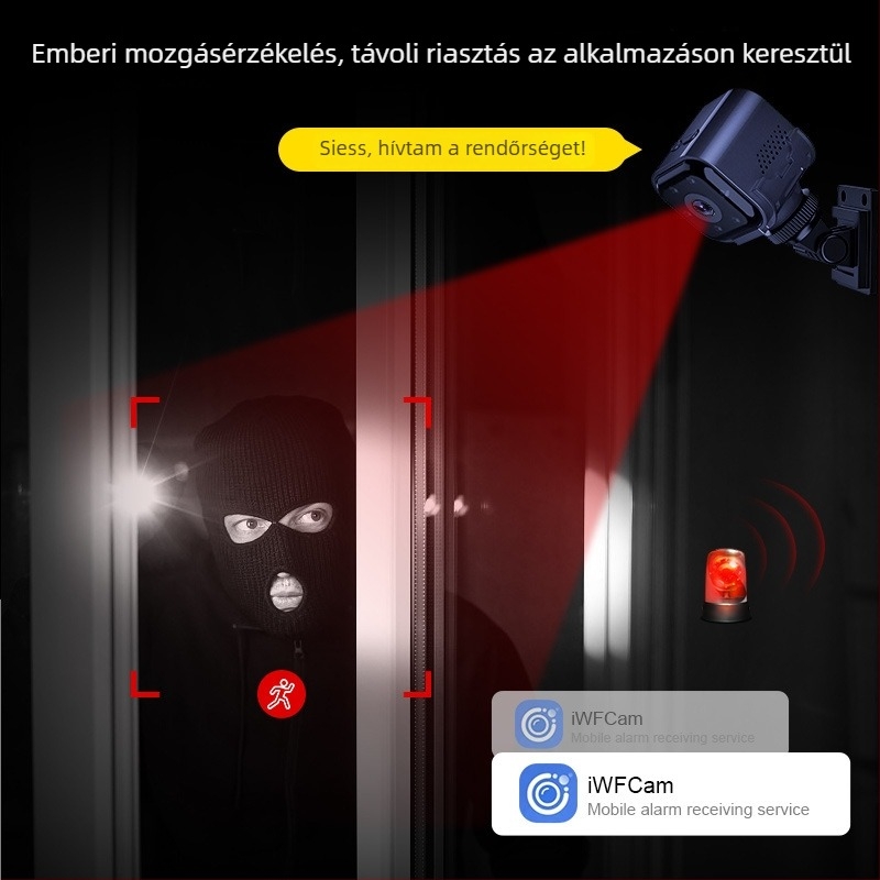 Kültéri HD Wi-Fi kamera kétirányú interkommal, AS03, TF-kártya-tároló