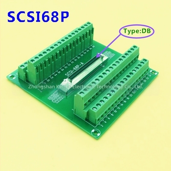SCSI-68P-A 68-tűs relé terminál blokk modul, 1 pólus, 0,5 A, 36 V, KINGPOW