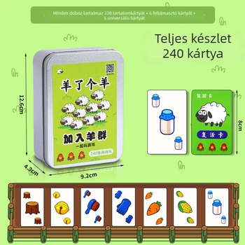 Asztali játék kártyákkal — papír, családi interakció, 4-14 éveseknek