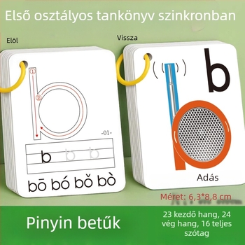 Pinyin kártyák a korai olvasáshoz, papíralapú, 4–6 éveseknek