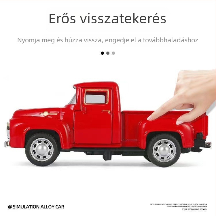 Ötvözetből készült autómodell, Shengrun, 1:32-es méretarány, inertiai vezérlés, 7–14 éveseknek