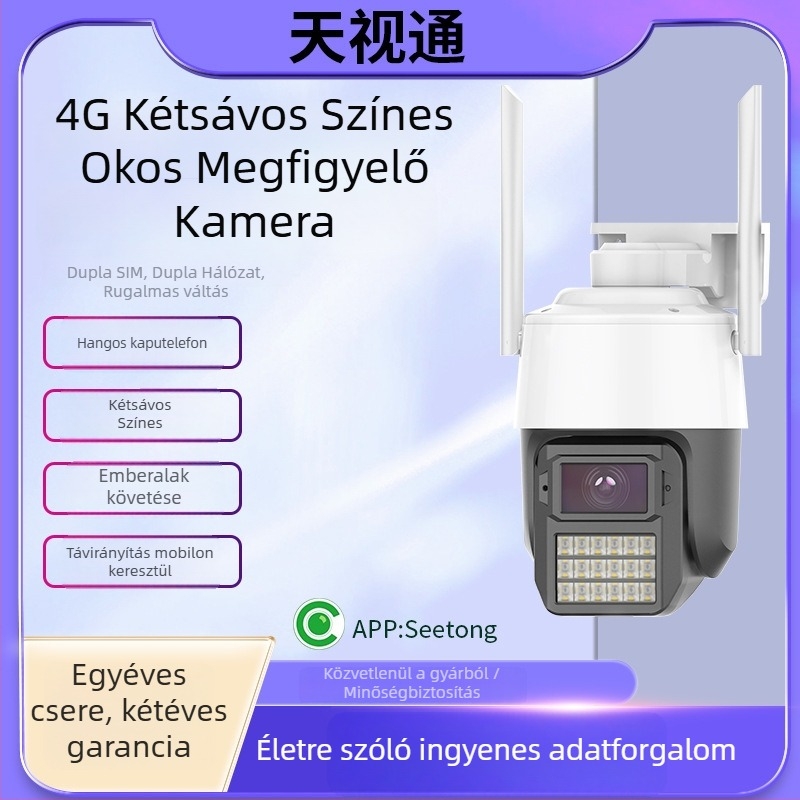 360° kültéri vízálló dóm kamera, HD, 4G – G31
