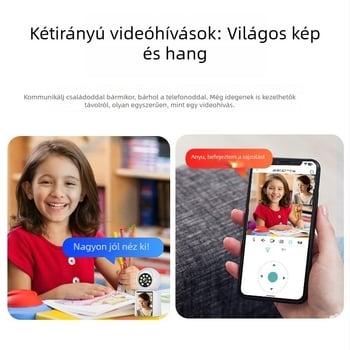 IP kamera babák és idős emberek megfigyeléséhez, vezérlés mobilalkalmazáson keresztül, 720p, 10-30 m hatótávolság, éjszakai látás