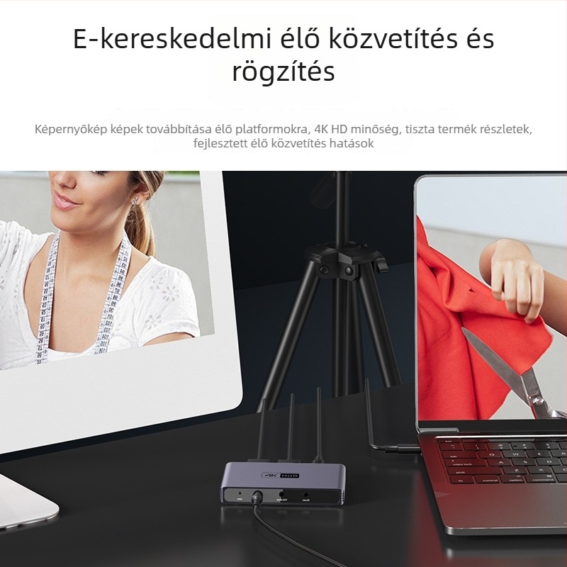 Hc868 HDMI rögzítő kártya — 4K60Hz, 4096×2160, USB, Loop-Out élő közvetítéshez