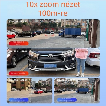 HD kültéri megfigyelő kamera négy lencsével, 360° panoráma, három képernyős távoli megfigyelés otthoni használatra