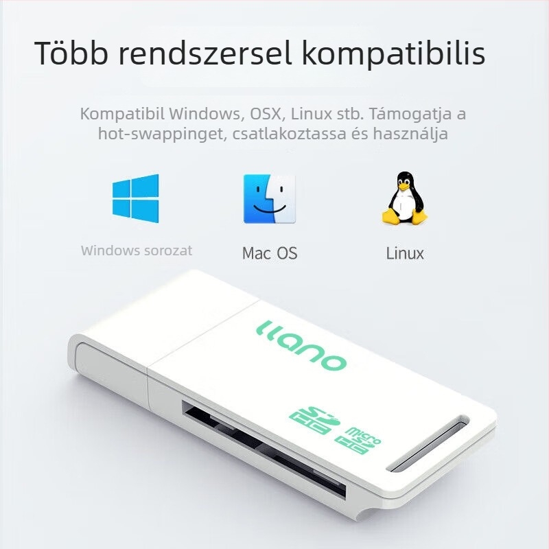 Green ju neng USB kártyaolvasó LJN-CA1007 – USB 2.0 külső olvasó SD kártya támogatással