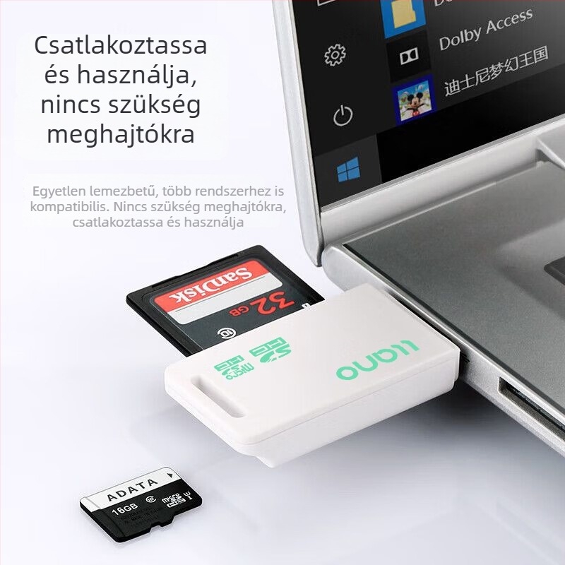 Green ju neng USB kártyaolvasó LJN-CA1007 – USB 2.0 külső olvasó SD kártya támogatással