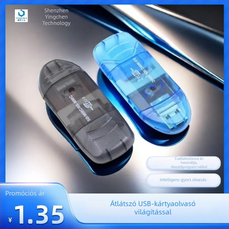 SD-kártyaolvasó USB 2.0 – külső csatlakoztatás, modell LXT-008