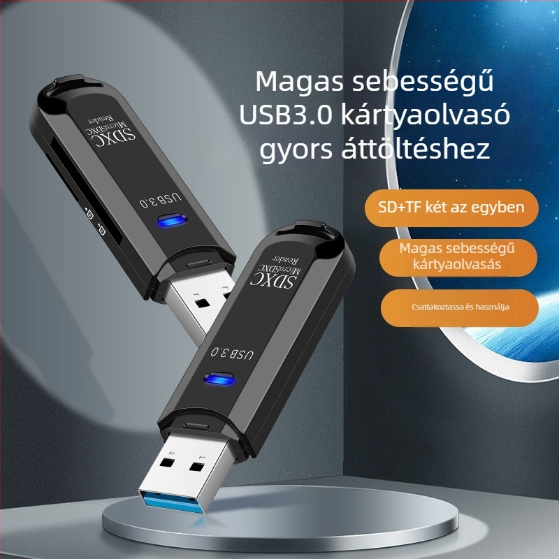 Z200B USB 2.0 kártyaolvasó SD/TF – külső, 2 az 1-ben (Z200B)