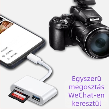 Kártyaolvasó D04 - Kuxiang USB-C Többfunkciós átalakító SD/TF kártyákhoz (Márka: Kuxiang; Modell: D04; Interfész: USB-C; Támogatott kártyák: SD/TF)