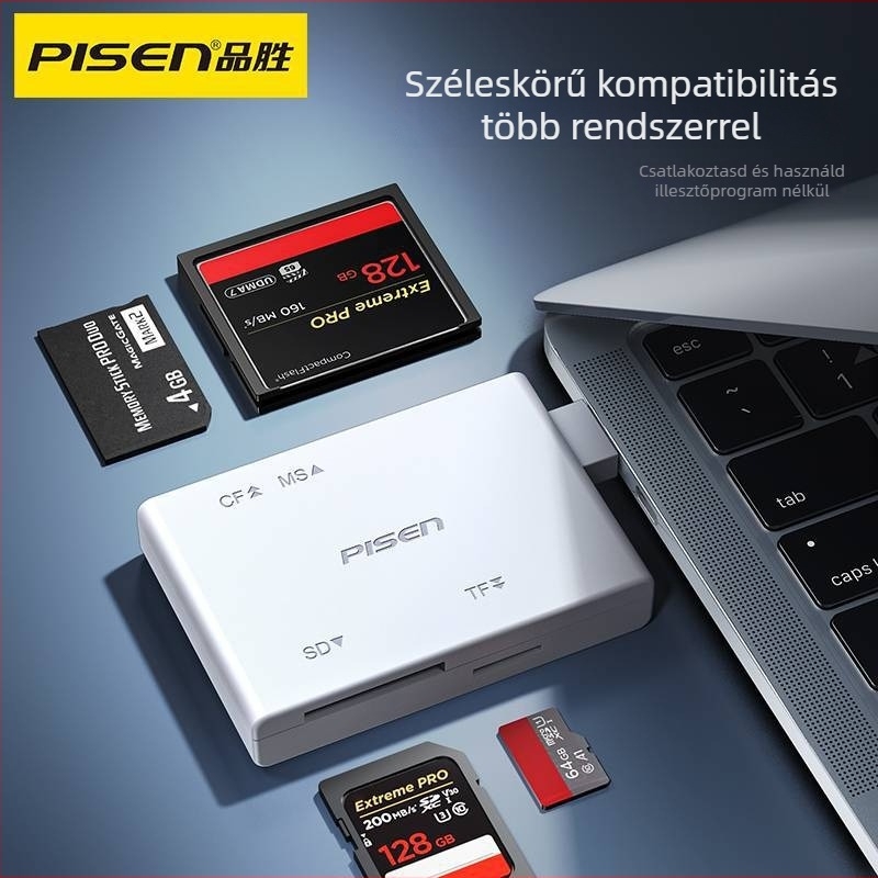 TS-E070 Minden egyben USB 2.0 kártyaolvasó - CF/SD/SDHC/TF támogatás