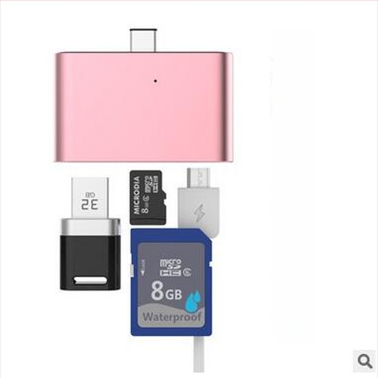MD-616 Type-C USB 3.0 OTG hub kártyaolvasóval – ultra vékony, hordozható PD töltés, SD/SDHC/TF/MS támogatás