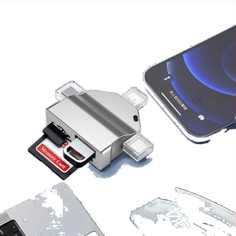 3 az egyben USB Type-C kártyaolvasó OTG-val – USB 3.0/2.0 Android- és Apple eszközökhez