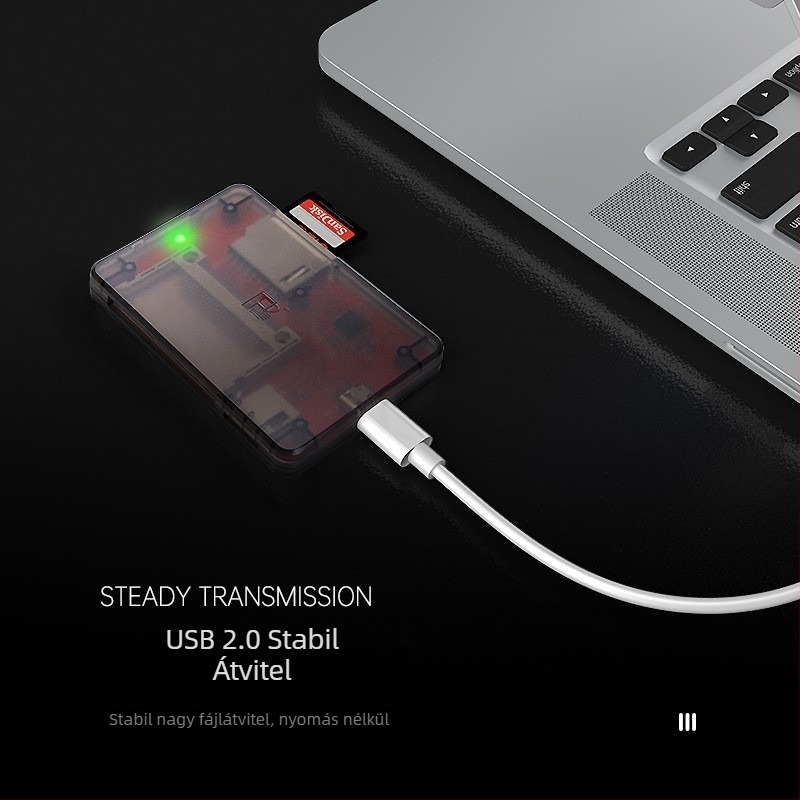 FB-680S USB kártyaolvasó CF/SD/TF támogatással, külső telepítés, USB 2.0, Windows XP-kompatibilis