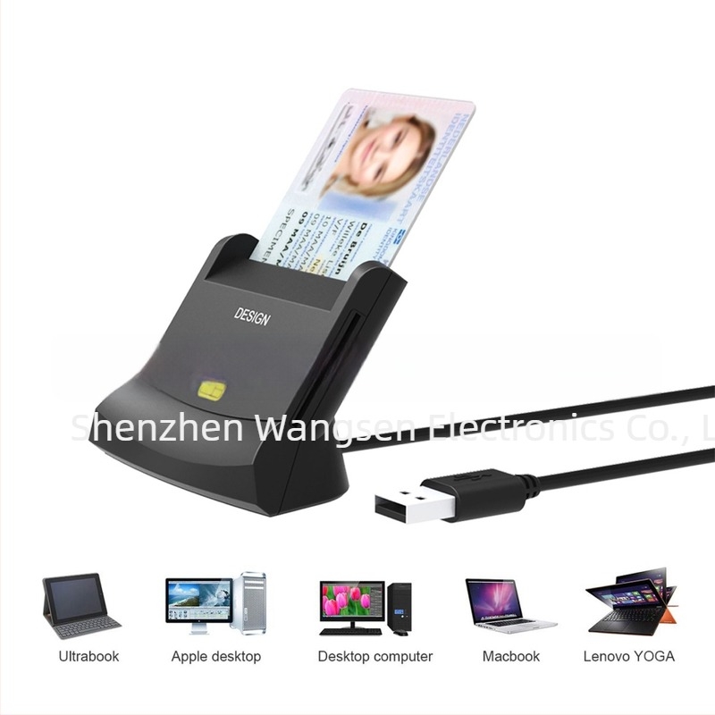 SCR303 USB 2.0 ID/Smart kártyaolvasó – ABS, támogatja a MiniSD/SD/SDHC/TF/MicroSD, súly 80