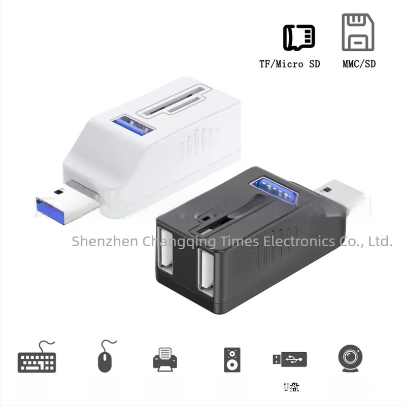USB 3.0-s hub SD/TF kártyaolvasóval – 5 az 1-ben funkciós hub (Modell 334)