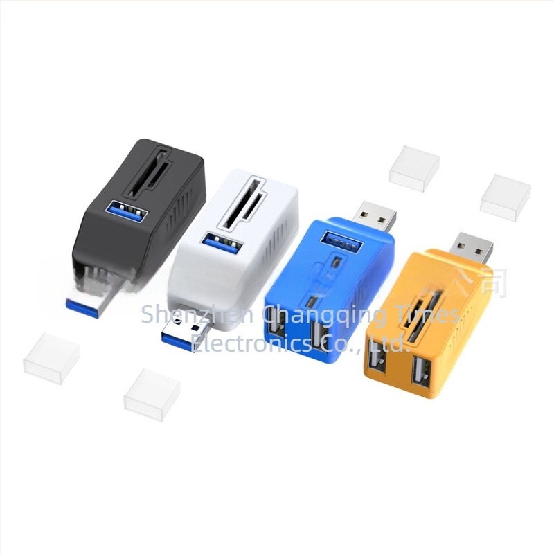 USB 3.0-s hub SD/TF kártyaolvasóval – 5 az 1-ben funkciós hub (Modell 334)
