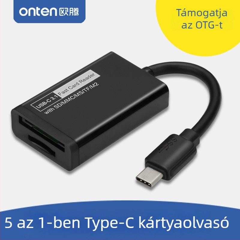 Type-C 5 az 1-ben OTG kártyaolvasó CF/SD kártyákhoz, kompatibil Xiaomi 4C és Letv mobiltelefonokhoz