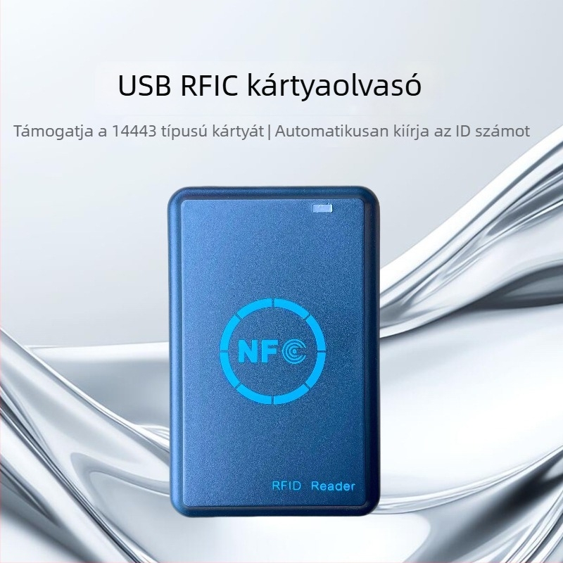 RFIC kártyaolvasó/író, RFID/NFC olvasó, NDEF URL írás, kártyaolvasó, Androidhoz drivert nem igényel