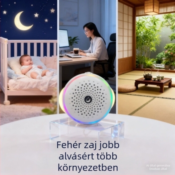Hordozható fehér zaj alvó hangszóró kocka — 60 Hz–15 kHz, SNR ≥60 dB, 1 W, USB-üzemeltetés, beépített 300–500 mAh akkumulátor