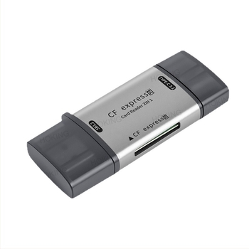 CFexpress Type A kártyaolvasó 2 az 1-ben – USB 3.2 10Gbps Type-C, CF kártya-támogatás, Alumíniumötvözet test