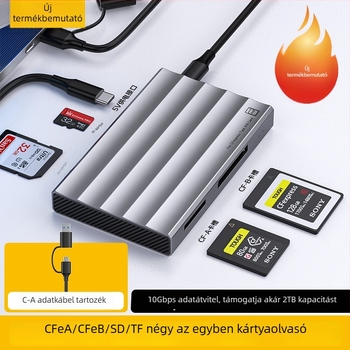 USB 3.0 kártyaolvasó CF/SD/TF-hez — Külső alumínium ötvözet ház