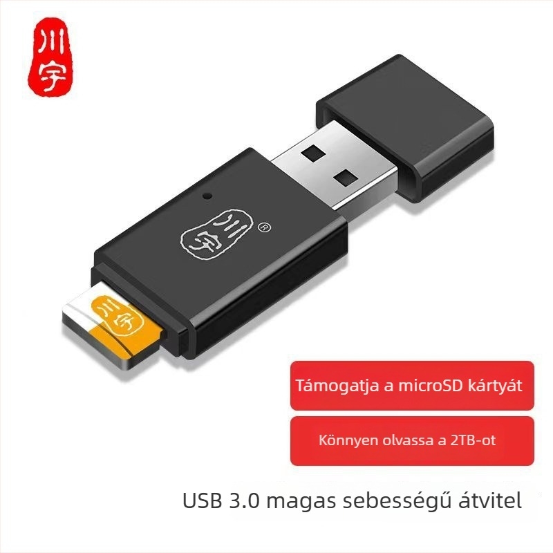 C308 USB 3.0 külső kártyaolvasó TF/microSD-hez – autó és PC