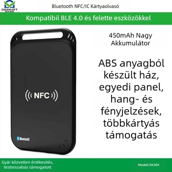 DK309 Bluetooth NFC kártyaolvasó érintés nélküli kártyákhoz; magas frekvenciájú kártyákhoz; érzékelési távolság 0–6; működési frekvencia 13560; kártyaolvasási idő 0,2 s