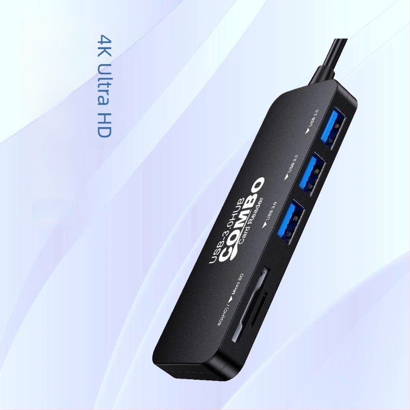 USB 2.0 hub SD-kártyaolvasóval és dokkolóállomás (műanyag, 150 g)